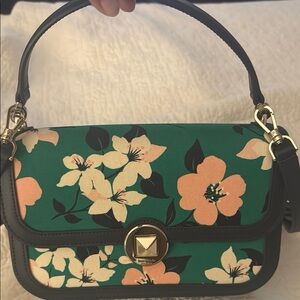 Kate Spade Green and Pink Floral Crossbody Bag